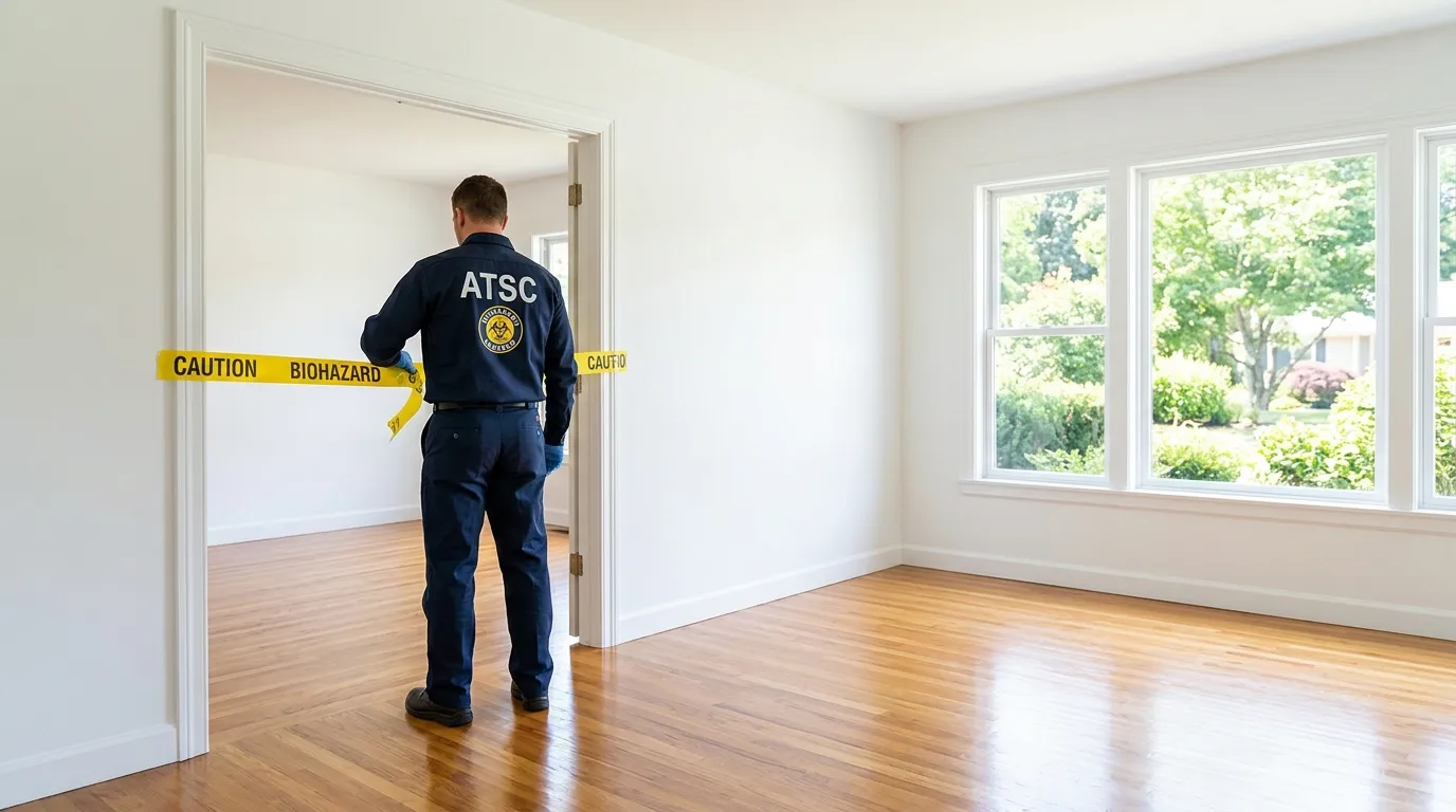 Certified biohazard cleanup crew performing Crime Scene Cleanup in Rocky Mount